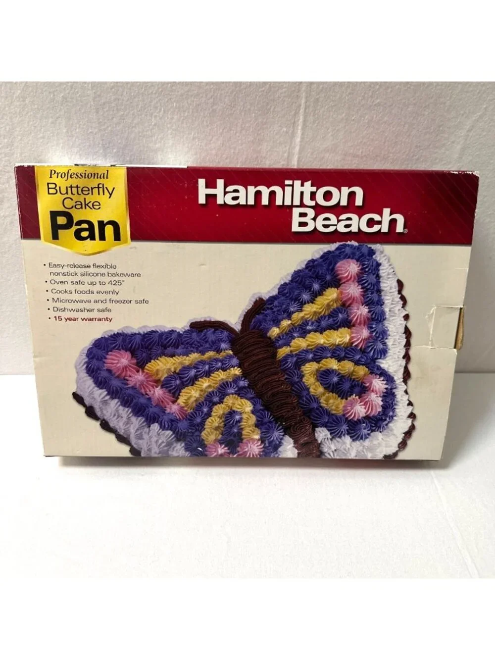 Hamilton Beach Yellow Silicone Butterfly Cake Pan, Model 87752, Y2K